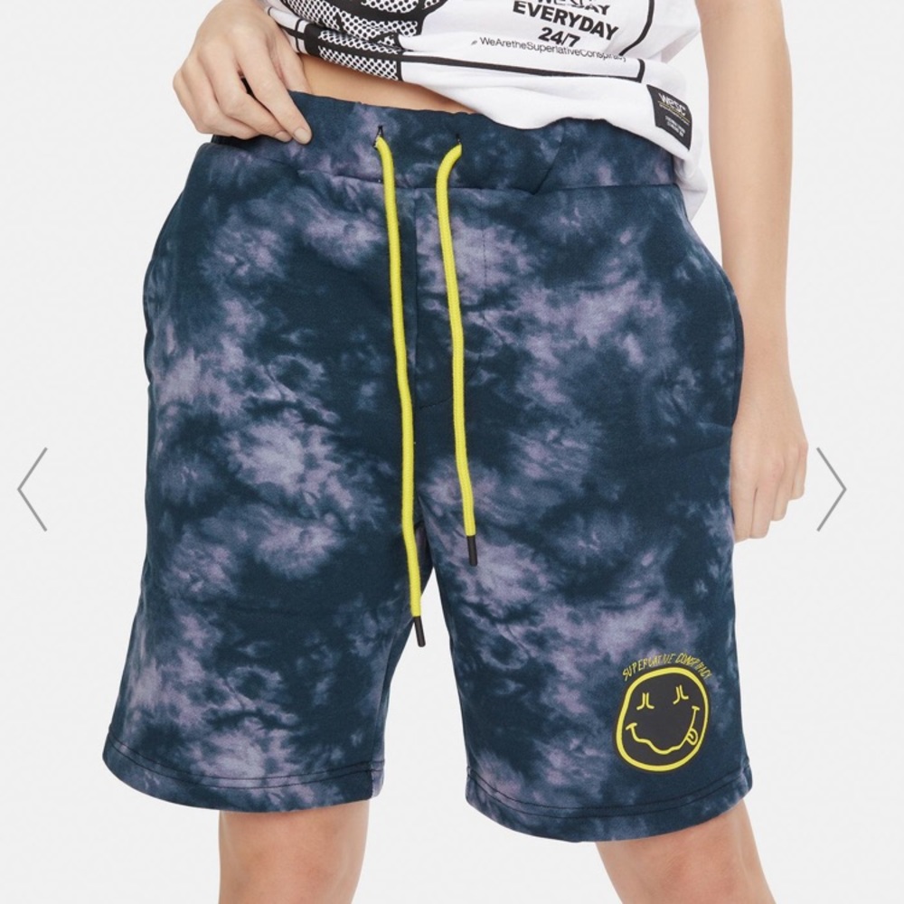 Lilac and blue WESC sweatshorts new with tags